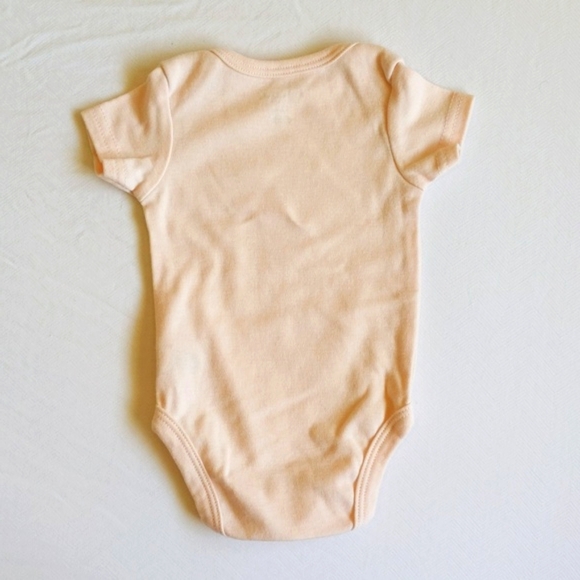 kyle & deena light peach short sleeve bodysuit diaper shirt 0-3 months baby - Picture 6 of 6